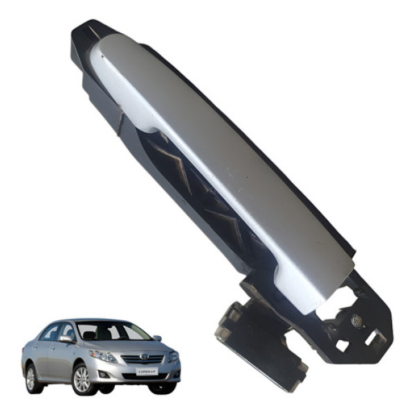 Maçaneta Externa Traseira Direita Corolla 2009 2010 A 2014 Prateado Traseira