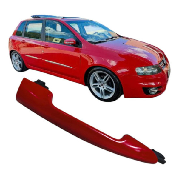 Maçaneta Externa Vermelha Traseiro Esquerdo Fiat Stilo 2009 Vermelho Traseira