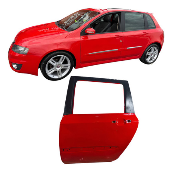 Porta Traseira Esquerdo Vermelho Fiat Stilo 2009 Dualogic Dianteira Esquerdo Vermelho