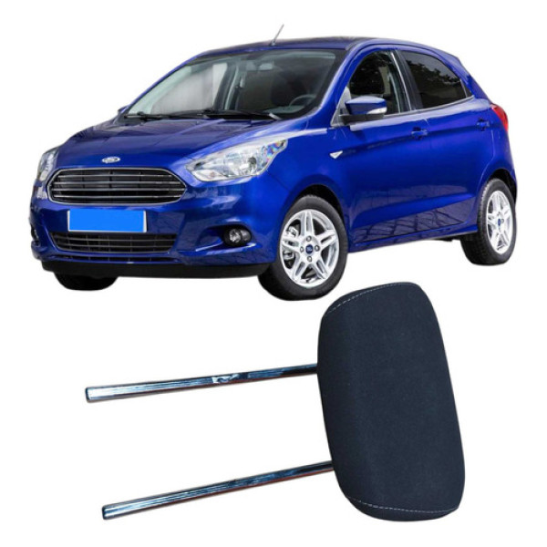 Encosto Cabeça Banco Traseiro Esquerdo Ford Ka 2018 Original Preto