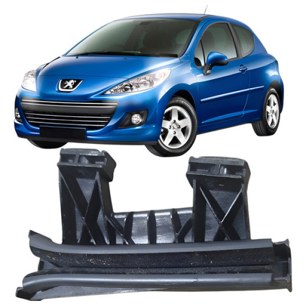 Guia Vidro Dianteira Direito Peugeot 207 1.4 2009 2010 2013 Preto