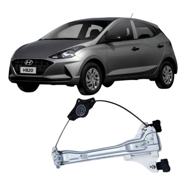 Máquina De Vidro Traseira Direita Hyundai Hb20 2021