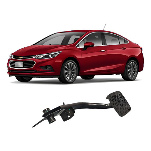 Pedal Freio Com Borracha Gm Cruze 1.4 Turbo 2018-2021 Preto Preto