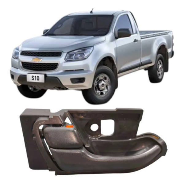 Maçaneta Interna Esquerda Chevrolet S10 2013 2014 2015 2016 Preto Dianteira/traseira