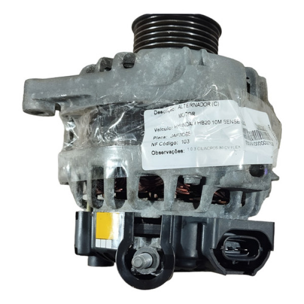 Alternador Hyundai Hb20 2021 1.0 3 Cilindros E562  .