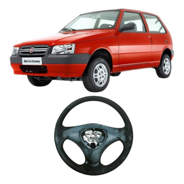 Volante Direção Fiat Uno Mille 2010 1.0 2p Original  Preto