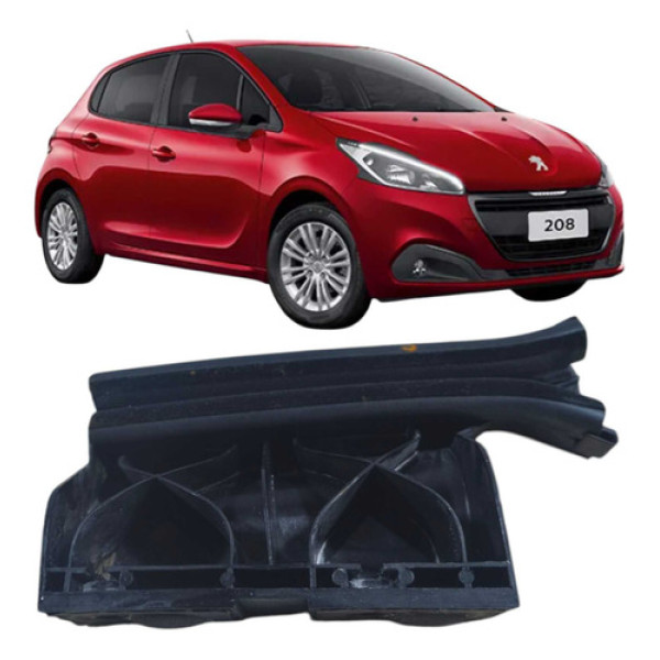 Canaleta Guia Vidro Dianteiro Direito Peugeot 208 2019 Prata Prata