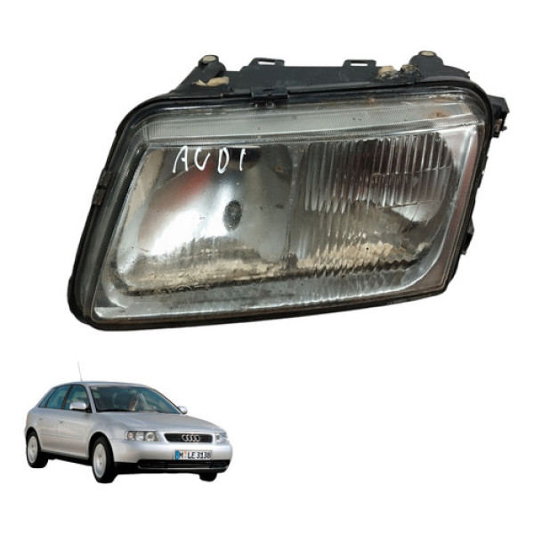 Farol Dianteiro Esquerdo Com Detalhe Audi A3 1996 A 2000 Esquerdo/motorista