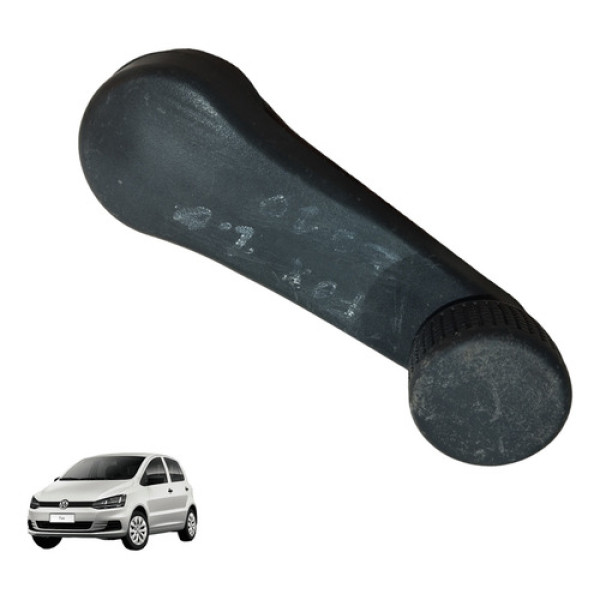 Manivela Vidro Vw Fox Gol Polo Saveiro 2001 A 2016 Preto Preto