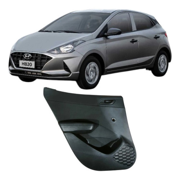 Forro De Porta Traseira Esquerdo  Hb20 1.0 3c Original Preto