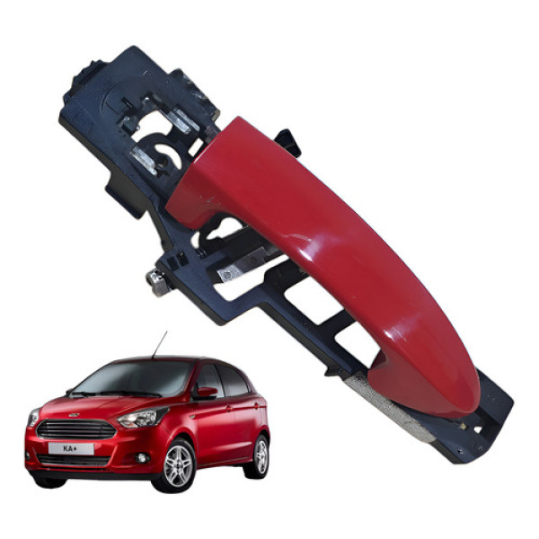 Maçaneta Externa Traseira Direita Ford Ka 2015 2021  . Vermelho Traseira