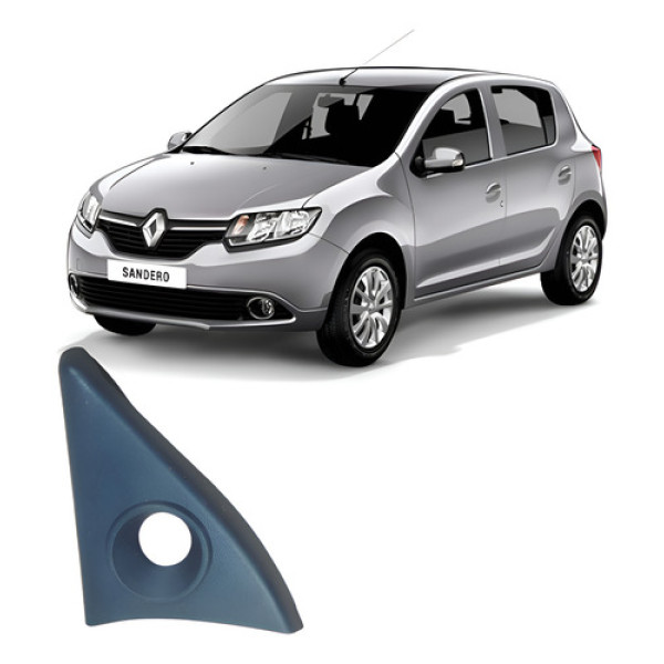 Moldura Interna Retrovisor Esquerdo Renault Sandero 2019  Cinza