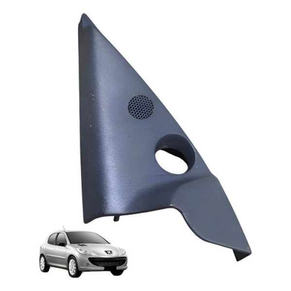 Moldura Interna Retrovisor Peugeot 207 2010/11 Esquerd Preto Preto