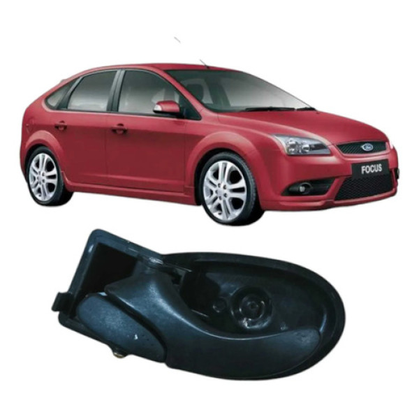 Maçaneta Interna Dianteira Esquerda Ford Focus 2008 Preto Dianteira