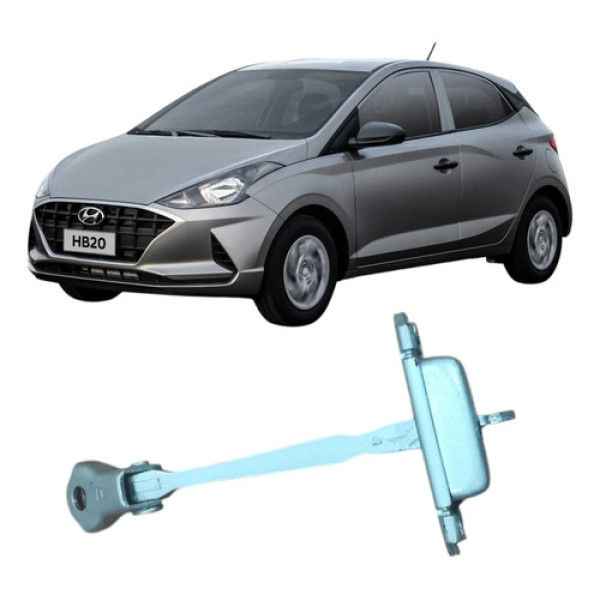 Limitador Traseiro Esquerdo Hyundai Hb20 2020 Original Prateado