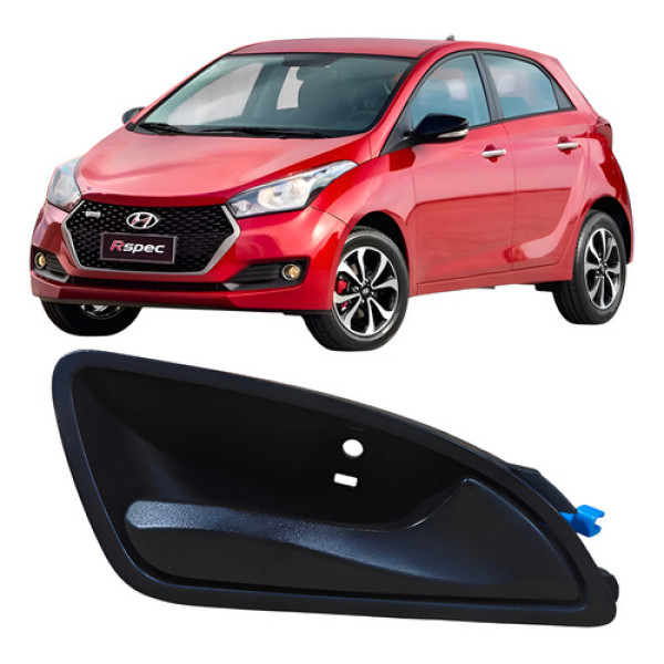 Maçaneta Interna Traseira Direito Hyundai Hb20 1.0 3c 82621h Preto Traseira