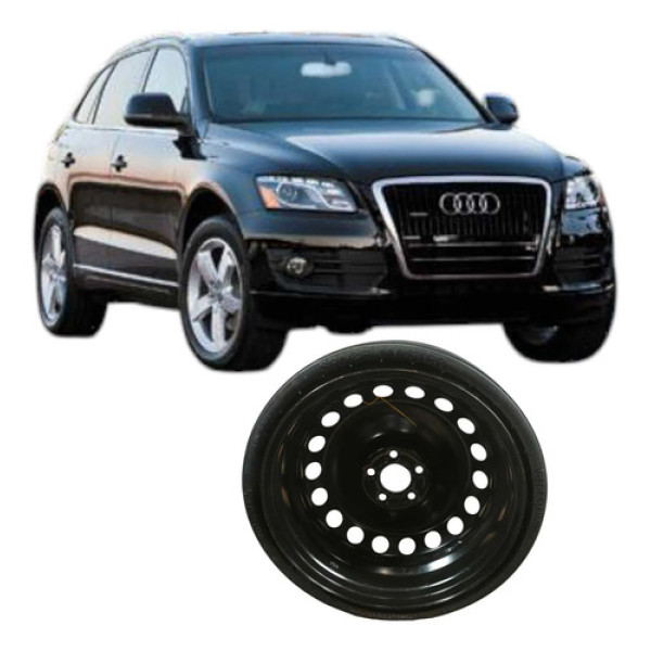 Pneu Roda Ferro Aro 18 5 Furos Step Audi Q5 2012 Original Preto