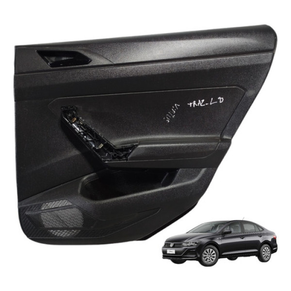 Forro Porta Traseiro Direito 4p Vw Virtus Polo 2016 A 2021 Preto