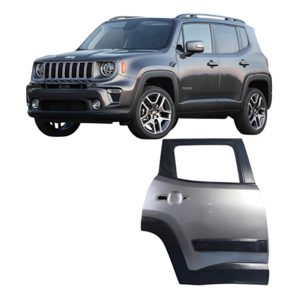 Porta Traseira Direita Jeep Renegade 1.8 2016 A 2019 12804 Cinza Direito Traseira