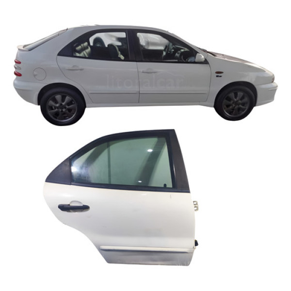 Porta Traseira Direita Fiat Brava 2001 4 Portas 028eh2w90 Traseira Direito Branco