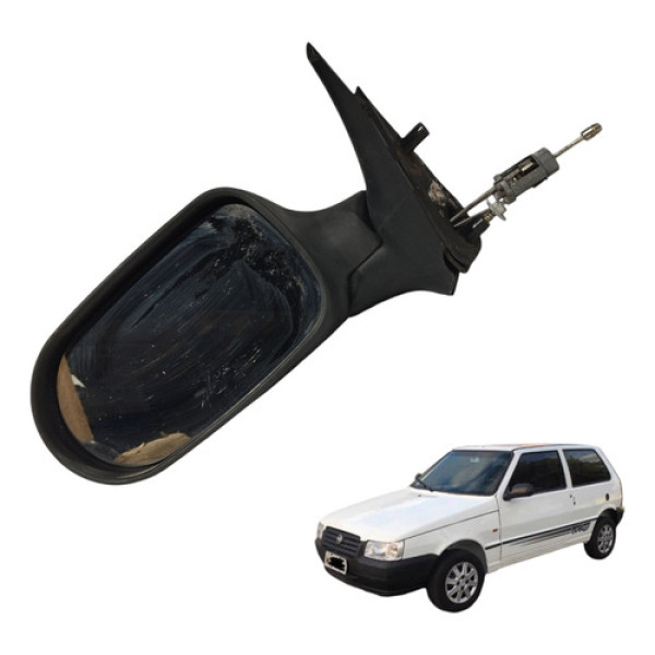 Retrovisor Manual Esquerdo Fiat Uno 2 Porta 2005 A 2010