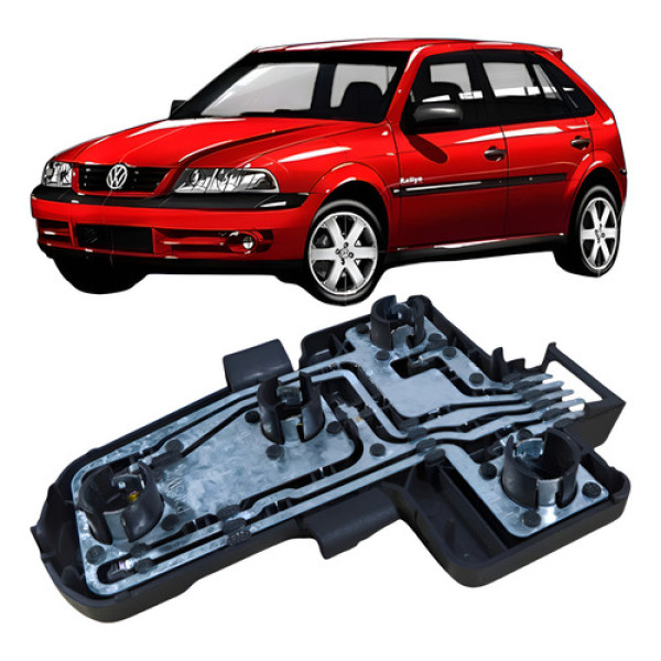 Soquete Circuito Lanterna Direito Volkswagen Gol 2005   Prateado