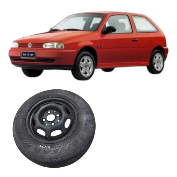 Roda De Ferro Aro 13 4 Furos Volkswagen Saveiro Gol Preto
