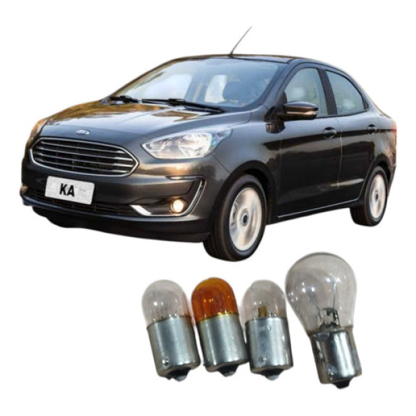 Jogo 4 Lâmpadas Lanterna Traseira Ford Ka 2018 1.0 3c
