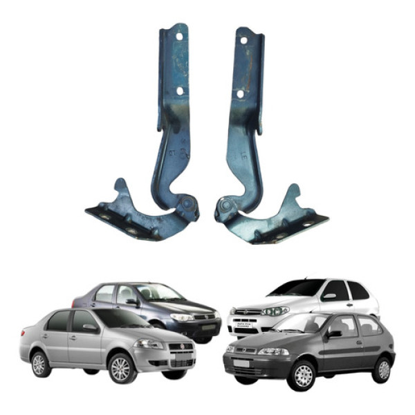 Par Dobradiça Braço Capo Fiat Palio Siena Strada 1996 A 2015