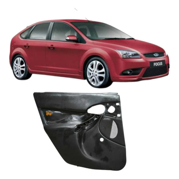 Forro Porta Traseira Esquerda Ford Focus 2008 1.6 Preto
