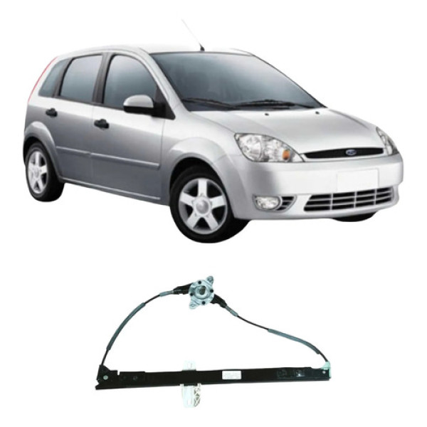Maquina Vidro Dianteira Esquerda Ford Fiesta 2006 Original