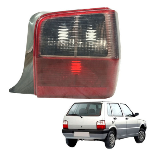 Lanterna Traseira Direita Uno Mille 2p 2009 2012 Direito  Vermelho Direito/passageiro