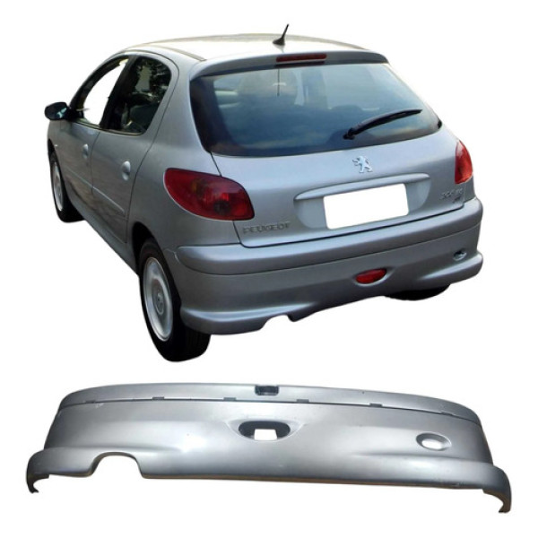 Para-choque Traseiro Cinza Peugeot 206 1.4 2008 9648297077 