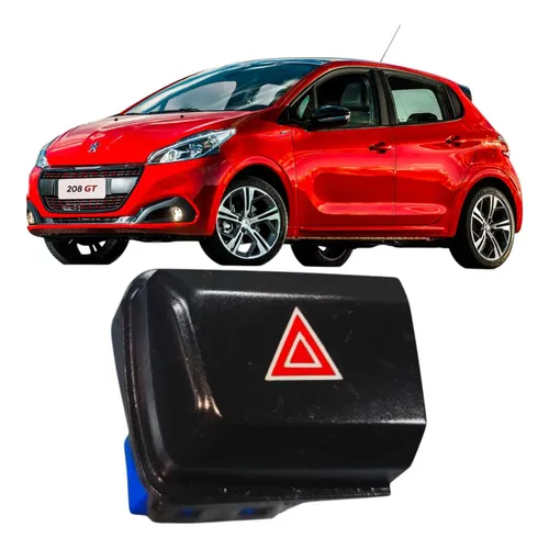 Botão Interruptor Pisca Alerta Peugeot 208 Allure 2017 Branco