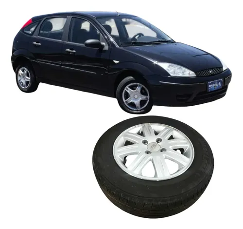 Roda Liga Aro 15 4 Furos Ford Focus 2009 1.6 Original Preto