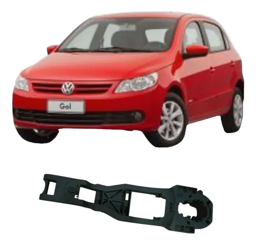 Suporte Maçaneta Externa Esquerda Volkswagen Gol 2009 Preto Dianteira