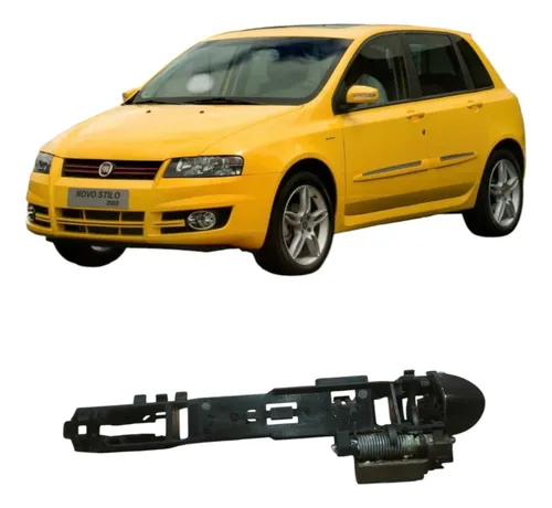 Suporte Maçaneta Dianteira Esquerda Fiat Stilo 2007 242055 Preto Traseira