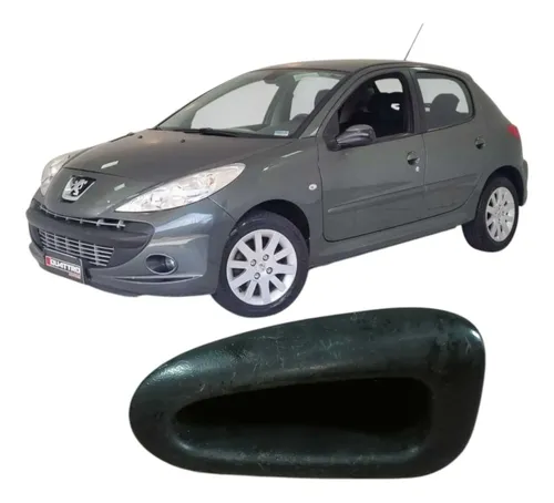 Puxador Inter Porta Diant Esquerda Peugeot 207 2009 Original Cinza