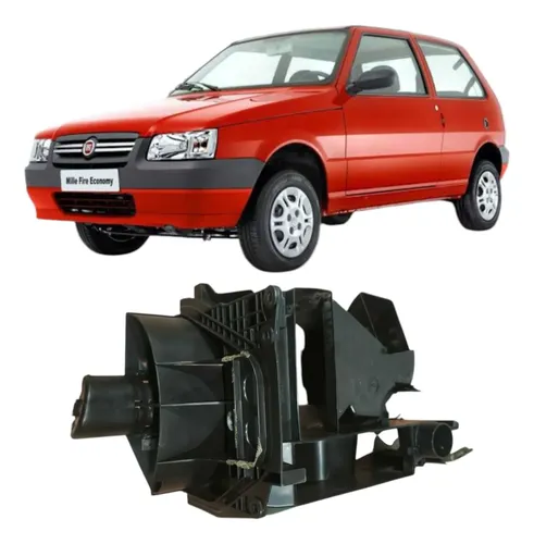 Lateral Caixa Ar Condicionado Fiat Uno Mille 2010 1.0 2p  Preto
