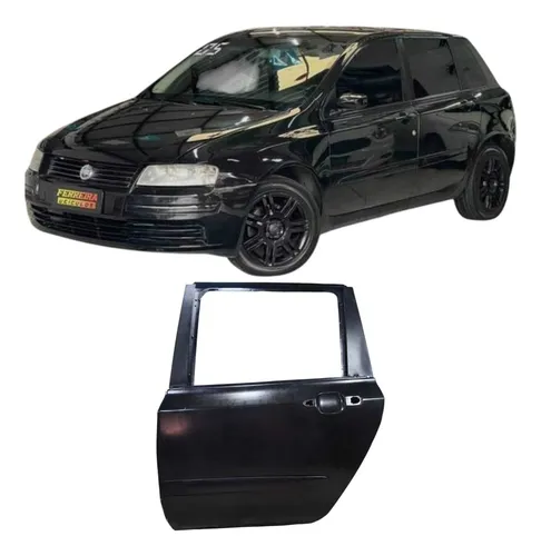 Porta Traseira Esquerda Fiat Stilo 2003 1.8 Original  Traseira Esquerdo Preto