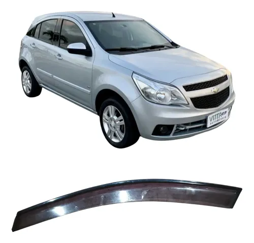 Calha Chuva Dianteira Esquerda Chevrolet Agile 2012 1.4  Preto